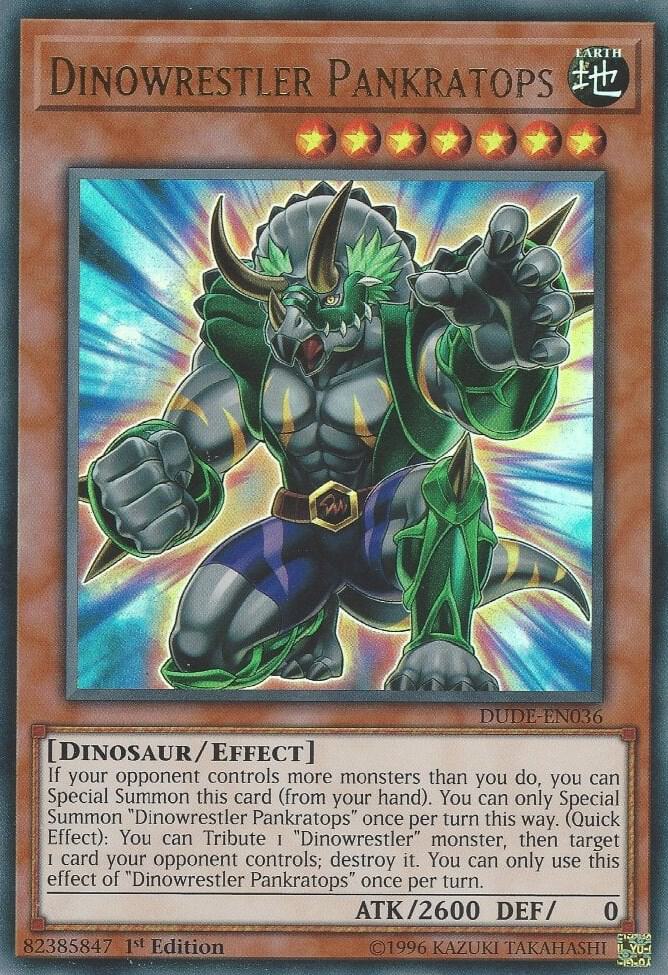 Dinowrestler Pankratops DUDE-EN036 card from Duel Devastator