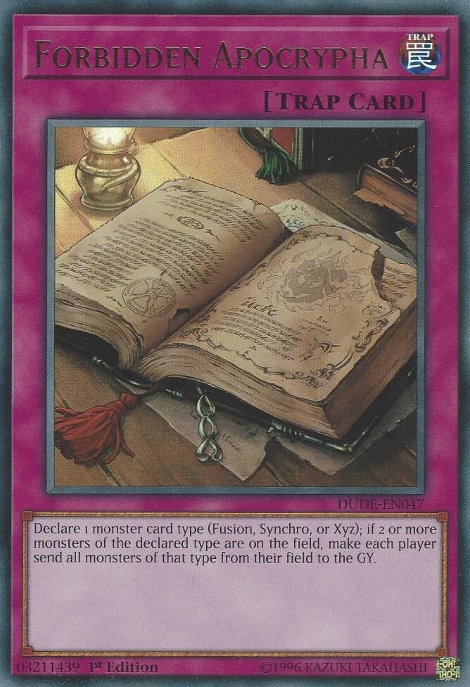 Forbidden Apocrypha DUDE-EN047 card from Duel Devastator