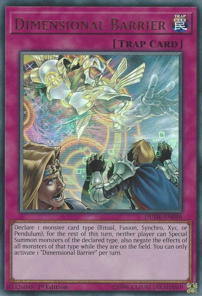 Dimensional Barrier DUDE-EN048 card from Duel Devastator