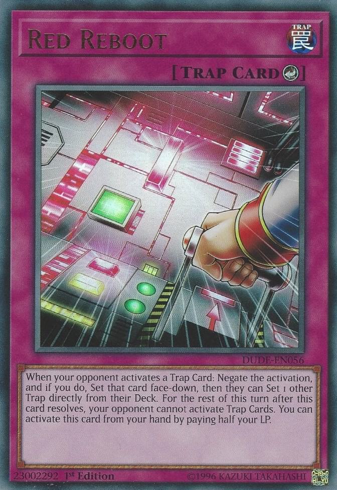 Red Reboot DUDE-EN056 card from Duel Devastator