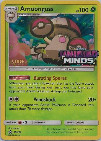 Amoonguss (Prerelease) [Staff] SM202 card from SM Promos