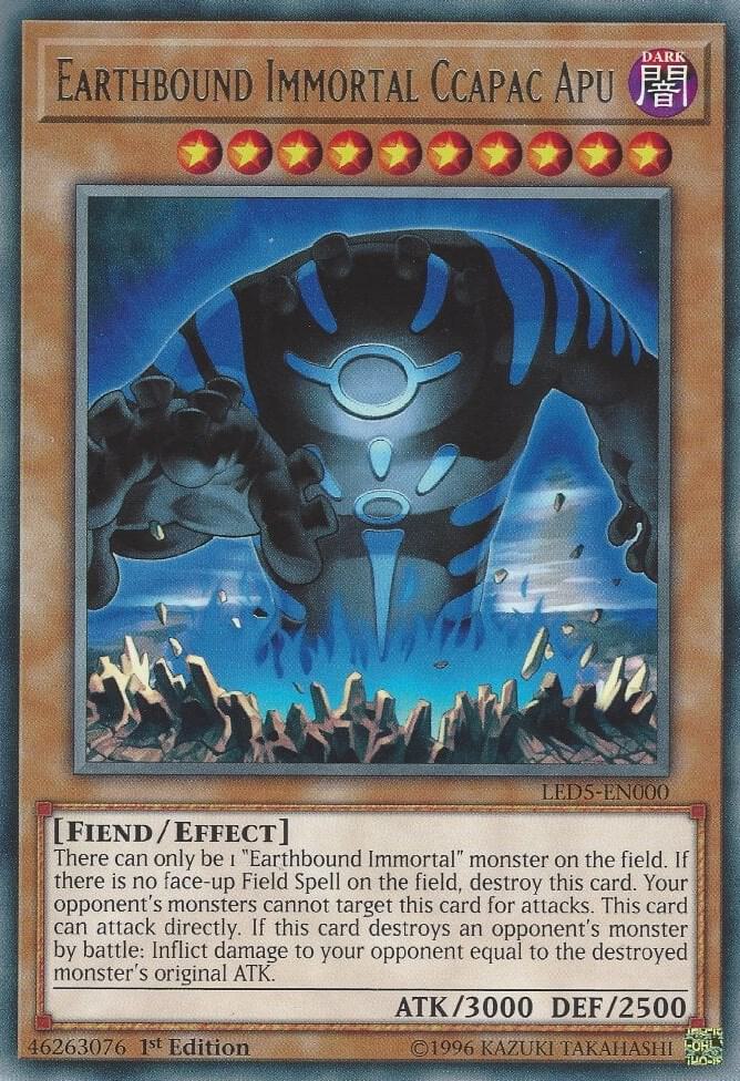 Earthbound Immortal Ccapac Apu LED5-EN000 card from Legendary Duelists: Immortal Destiny