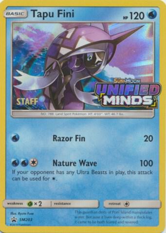 Tapu Fini (Prerelease) [Staff] SM203 card from SM Promos