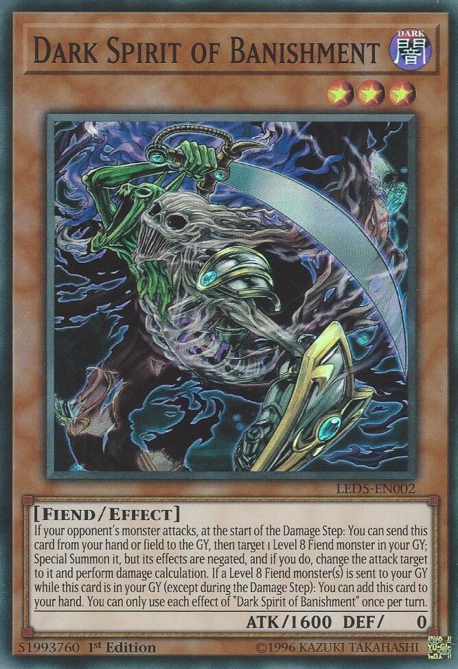 Dark Spirit of Banishment LED5-EN002 card from Legendary Duelists: Immortal Destiny