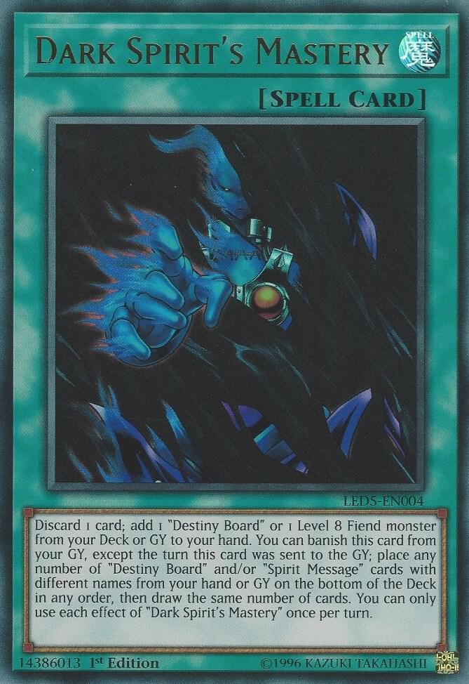 Dark Spirit's Mastery LED5-EN004 card from Legendary Duelists: Immortal Destiny