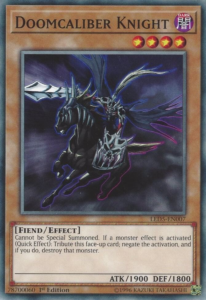 Doomcaliber Knight LED5-EN007 card from Legendary Duelists: Immortal Destiny