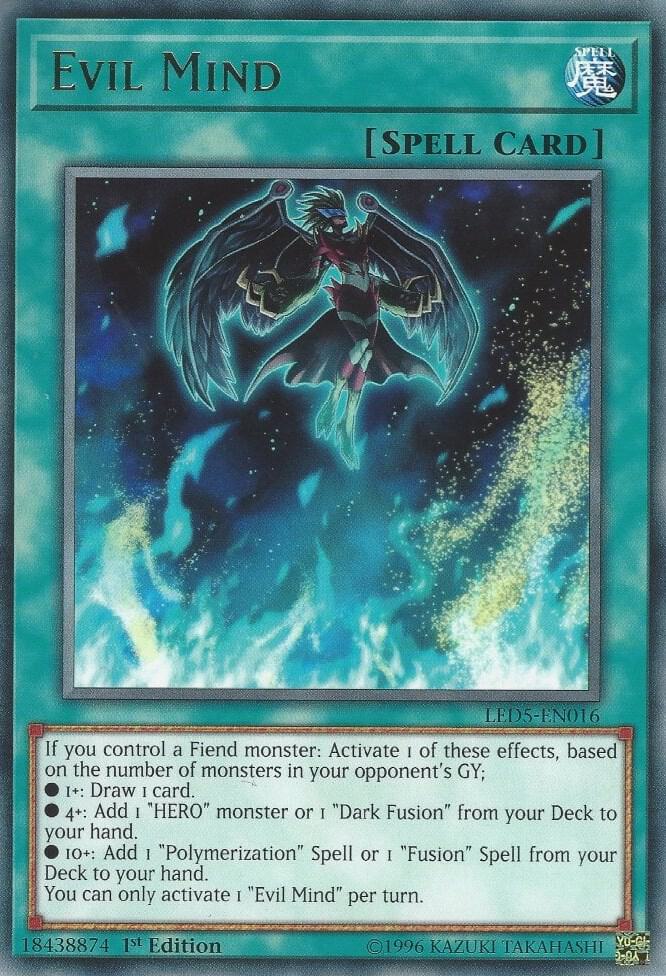 Evil Mind LED5-EN016 card from Legendary Duelists: Immortal Destiny