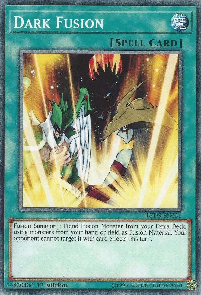 Dark Fusion LED5-EN021 card from Legendary Duelists: Immortal Destiny