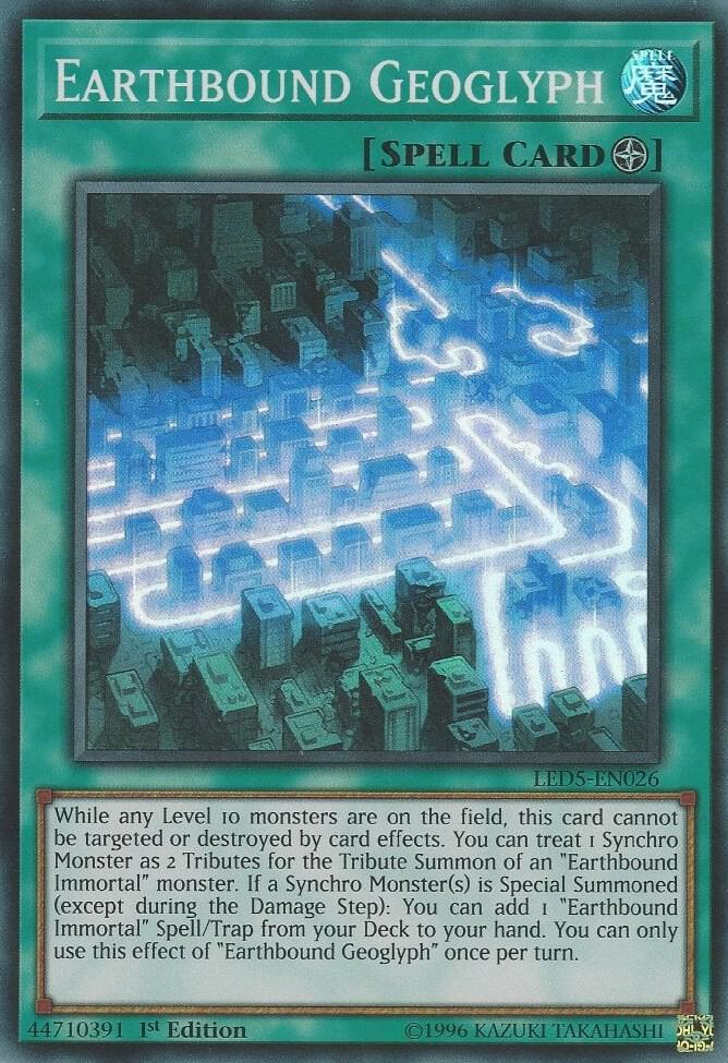 Earthbound Geoglyph LED5-EN026 card from Legendary Duelists: Immortal Destiny