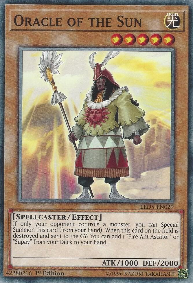 Oracle of the Sun LED5-EN029 card from Legendary Duelists: Immortal Destiny
