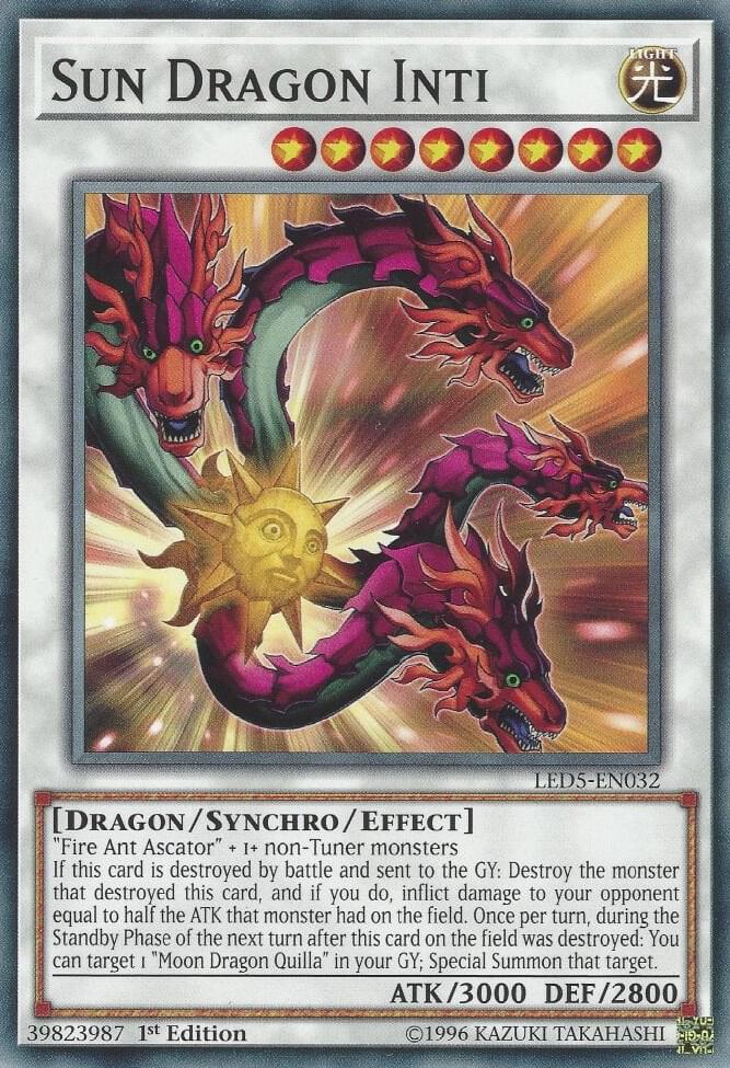 Sun Dragon Inti LED5-EN032 card from Legendary Duelists: Immortal Destiny
