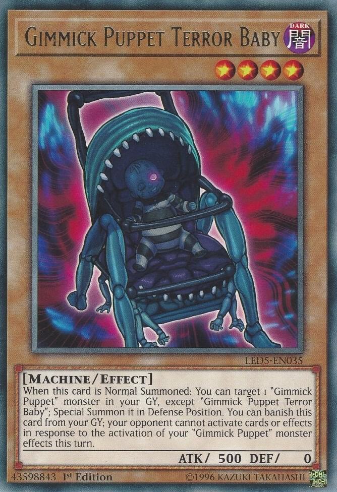 Gimmick Puppet Terror Baby LED5-EN035 card from Legendary Duelists: Immortal Destiny