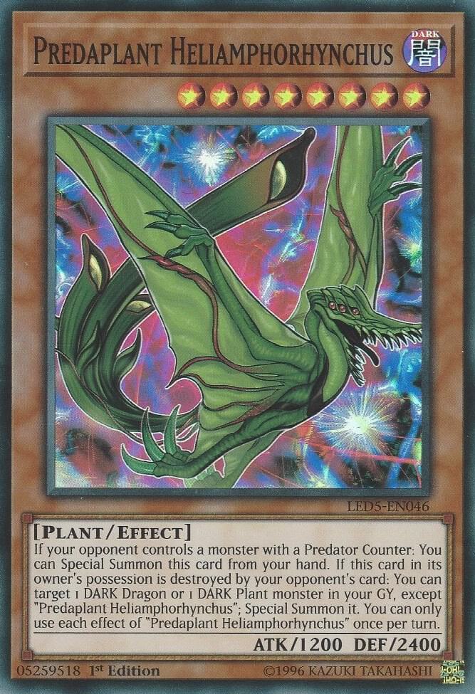 Predaplant Heliamphorhynchus LED5-EN046 card from Legendary Duelists: Immortal Destiny