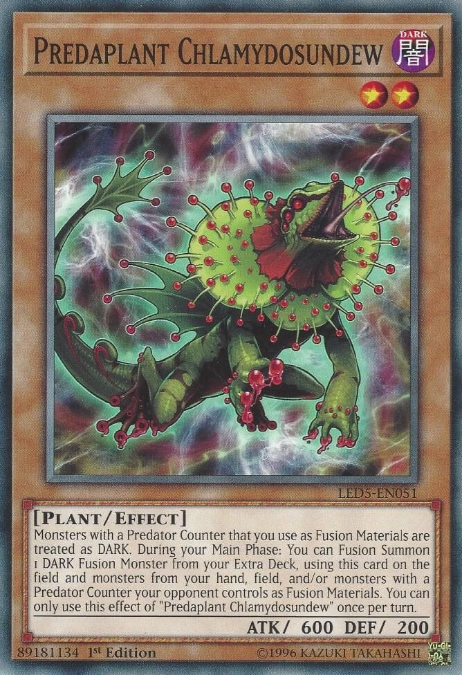 Predaplant Chlamydosundew LED5-EN051 card from Legendary Duelists: Immortal Destiny