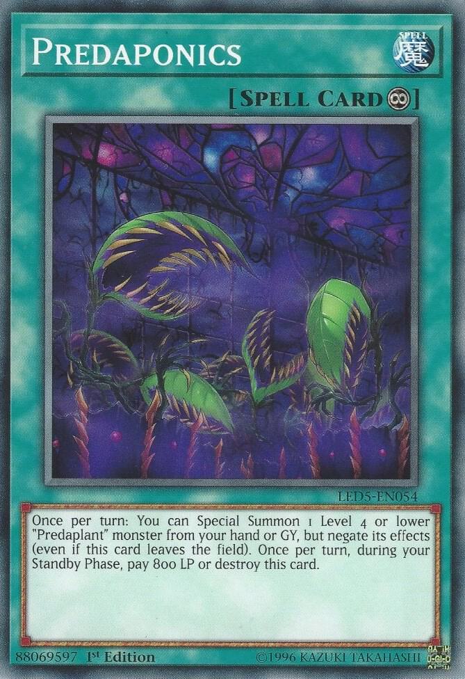 Predaponics LED5-EN054 card from Legendary Duelists: Immortal Destiny
