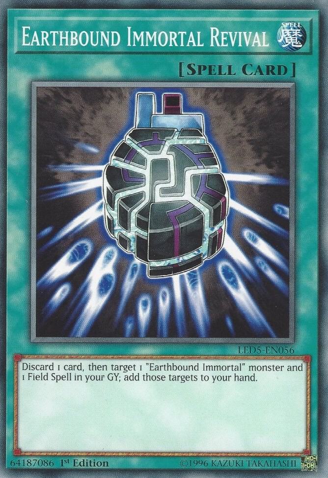 Earthbound Immortal Revival LED5-EN056 card from Legendary Duelists: Immortal Destiny