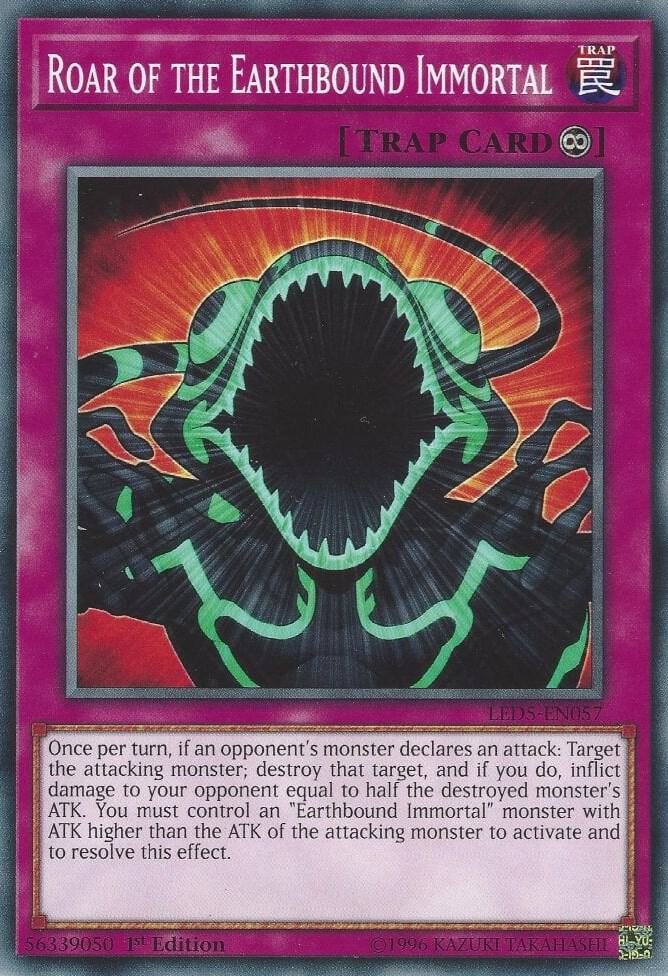Roar of the Earthbound Immortal LED5-EN057 card from Legendary Duelists: Immortal Destiny