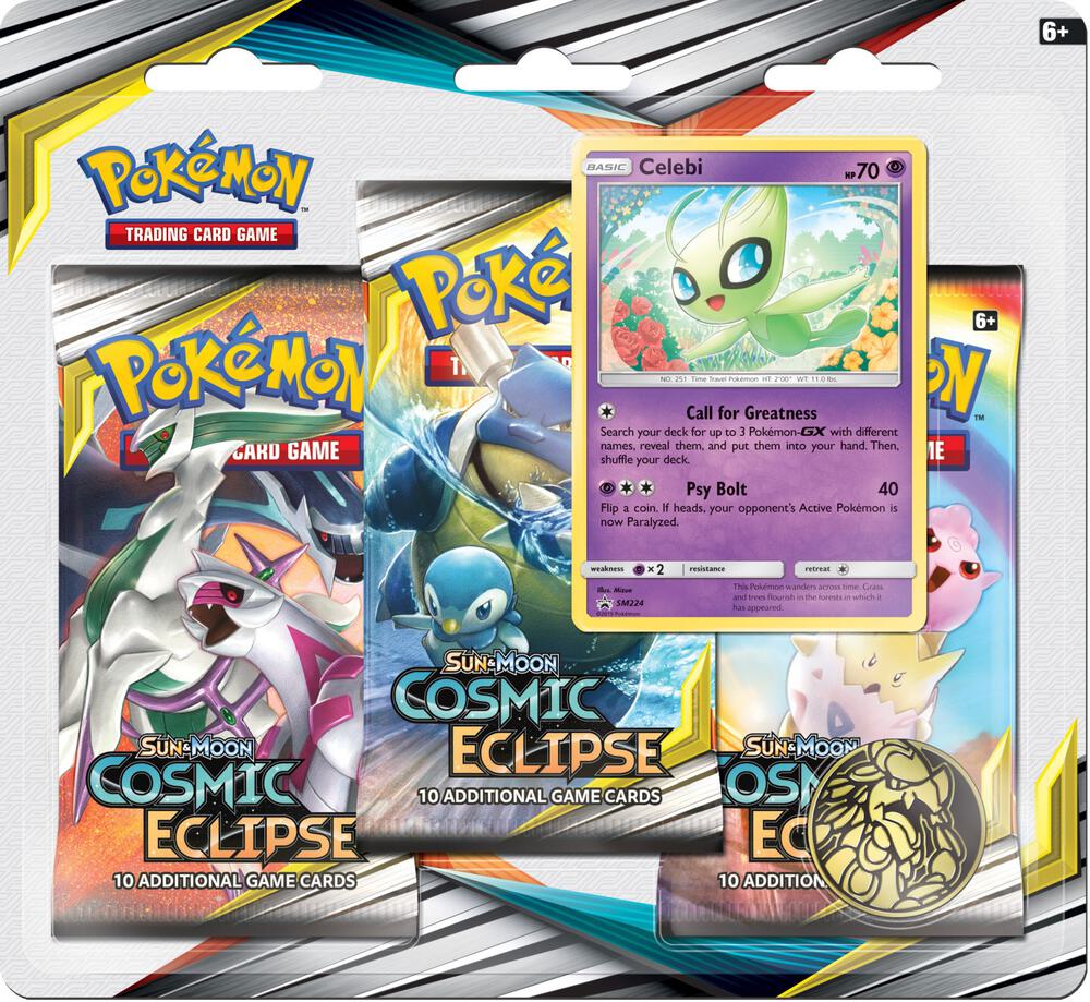 Cosmic Eclipse 3 Pack Blister [Celebi] card from SM - Cosmic Eclipse