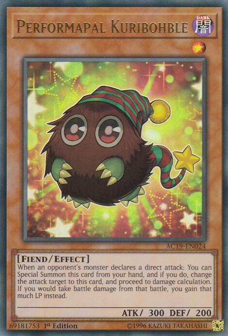 Performapal Kuribohble AC19-EN024 card from Advent Calendar 2019