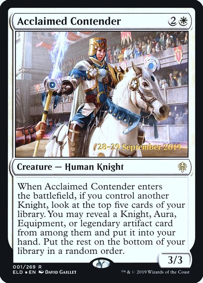 Acclaimed Contender 1 card from Prerelease Cards