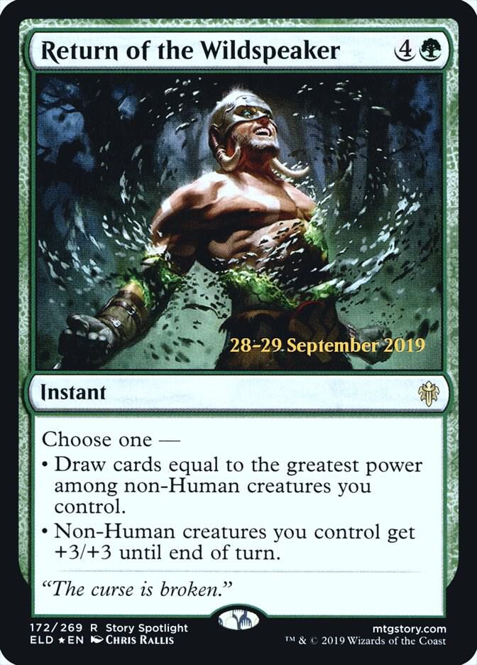 Return of the Wildspeaker 172 card from Prerelease Cards