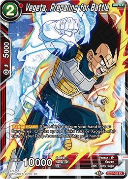 Vegeta, Preparing for Battle EX07-02 card from Expansion Deck Box Set 07: Magnificent Collection - Fusion Hero