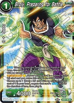 Broly, Preparing for Battle EX07-06 card from Expansion Deck Box Set 07: Magnificent Collection - Fusion Hero