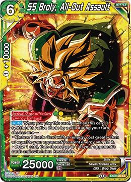 SS Broly, All-Out Assault EX08-06 card from Expansion Deck Box Set 08: Magnificent Collection - Forsaken Warrior
