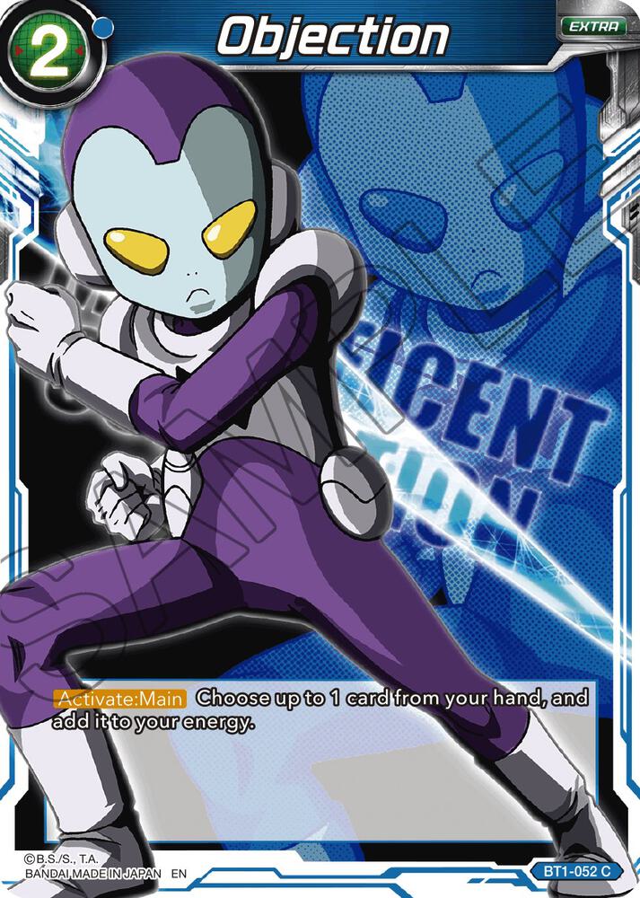 Objection BT1-052 card from Expansion Deck Box Set 07: Magnificent Collection - Fusion Hero