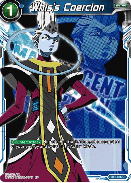 Whis's Coercion BT1-055 card from Expansion Deck Box Set 07: Magnificent Collection - Fusion Hero