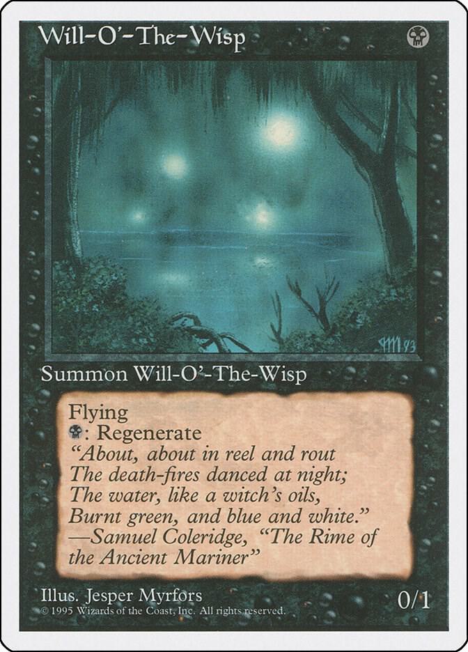 Will-o'-the-Wisp card from Fourth Edition