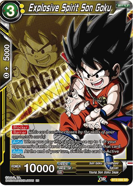Explosive Spirit Son Goku BT3-088 card from Expansion Deck Box Set 08: Magnificent Collection - Forsaken Warrior