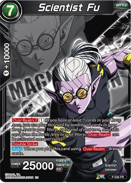 Scientist Fu P-036 card from Expansion Deck Box Set 08: Magnificent Collection - Forsaken Warrior