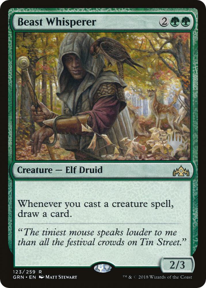 Beast Whisperer 123 card from Promo Pack: Throne of Eldraine