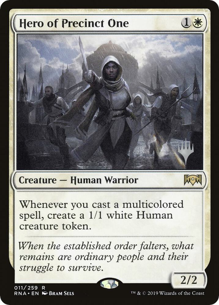 Hero of Precinct One 11 card from Promo Pack: Throne of Eldraine