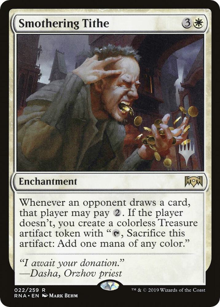 Smothering Tithe 22 card from Promo Pack: Throne of Eldraine