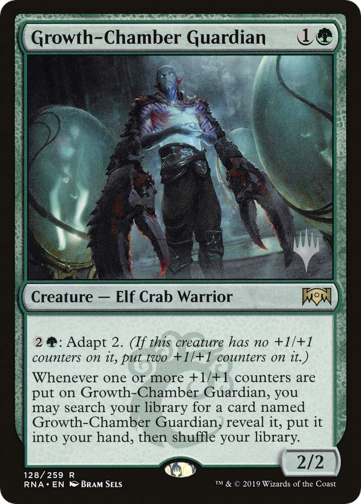 Growth-Chamber Guardian 128 card from Promo Pack: Throne of Eldraine