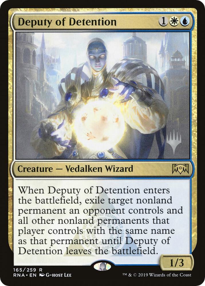Deputy of Detention 165 card from Promo Pack: Throne of Eldraine
