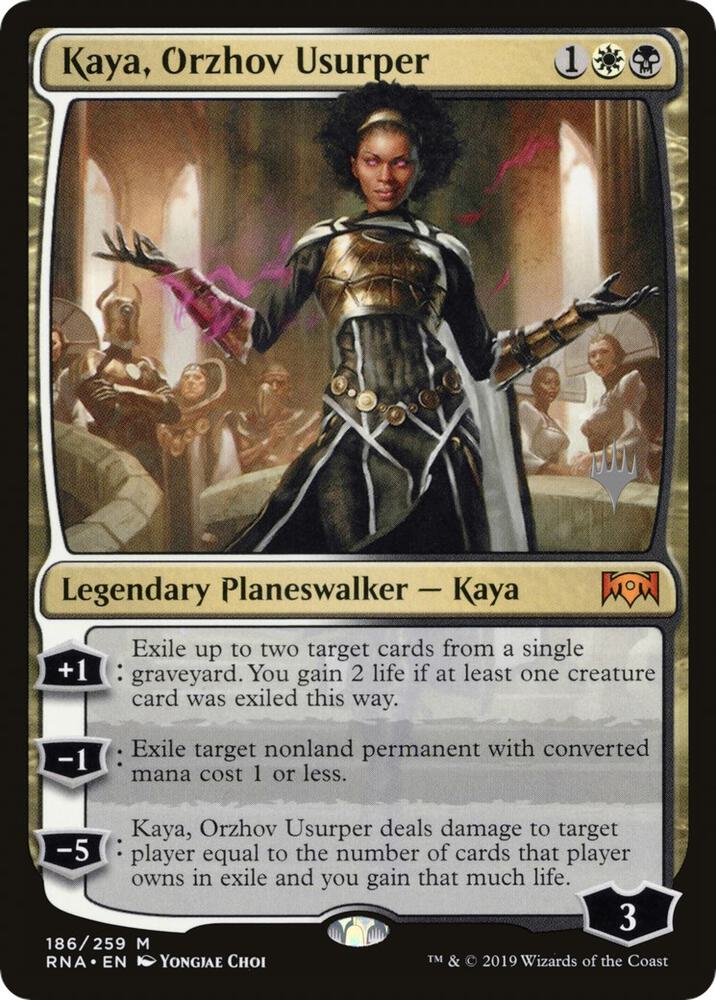 Kaya, Orzhov Usurper 186 card from Promo Pack: Throne of Eldraine