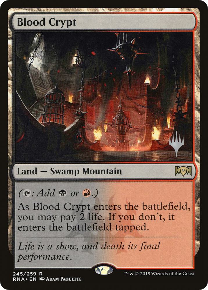 Blood Crypt 245 card from Promo Pack: Throne of Eldraine
