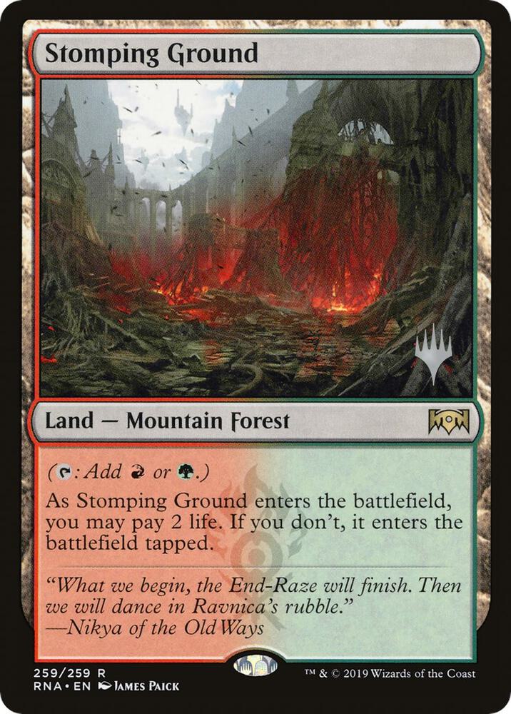 Stomping Ground 259 card from Promo Pack: Throne of Eldraine