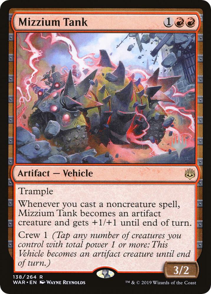 Mizzium Tank 138 card from Promo Pack: Throne of Eldraine