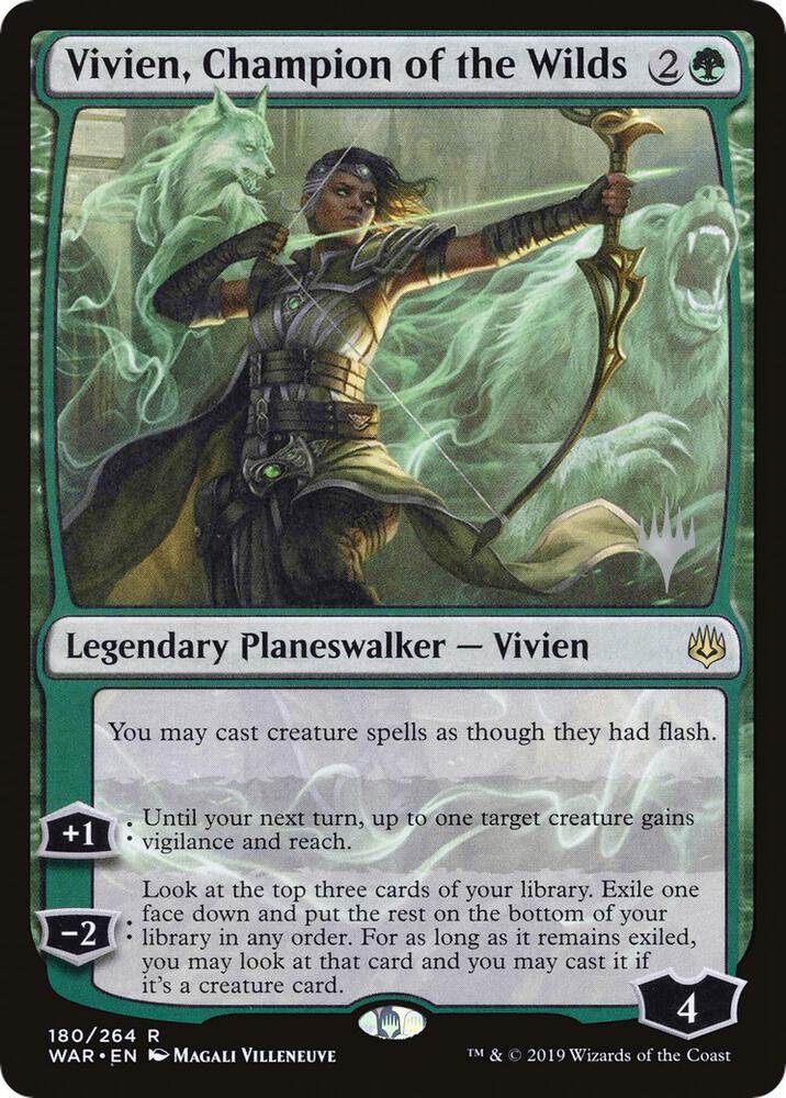 Vivien, Champion of the Wilds 180 card from Promo Pack: Throne of Eldraine