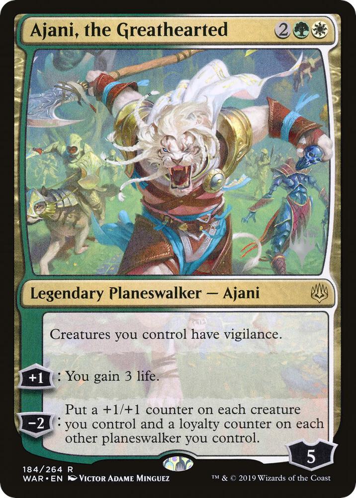 Ajani, the Greathearted 184 card from Promo Pack: Throne of Eldraine