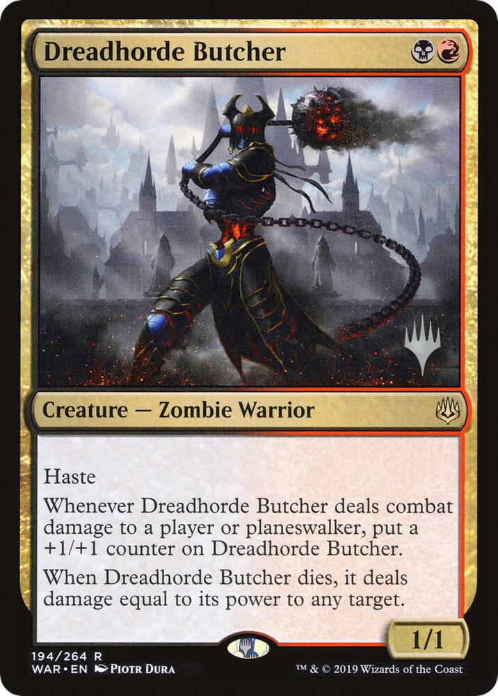 Dreadhorde Butcher 194 card from Promo Pack: Throne of Eldraine