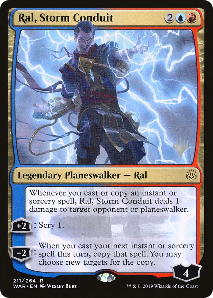 Ral, Storm Conduit 211 card from Promo Pack: Throne of Eldraine