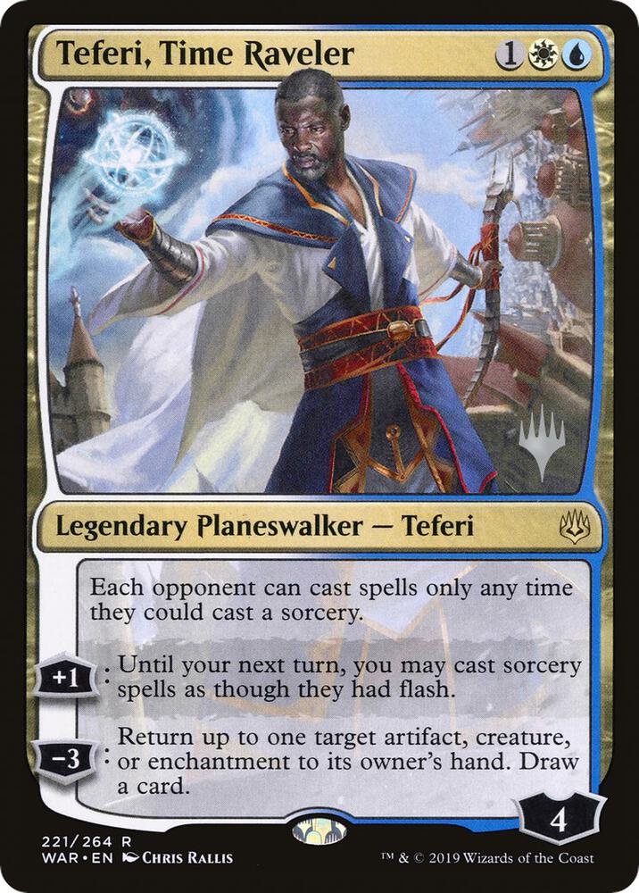 Teferi, Time Raveler 221 card from Promo Pack: Throne of Eldraine
