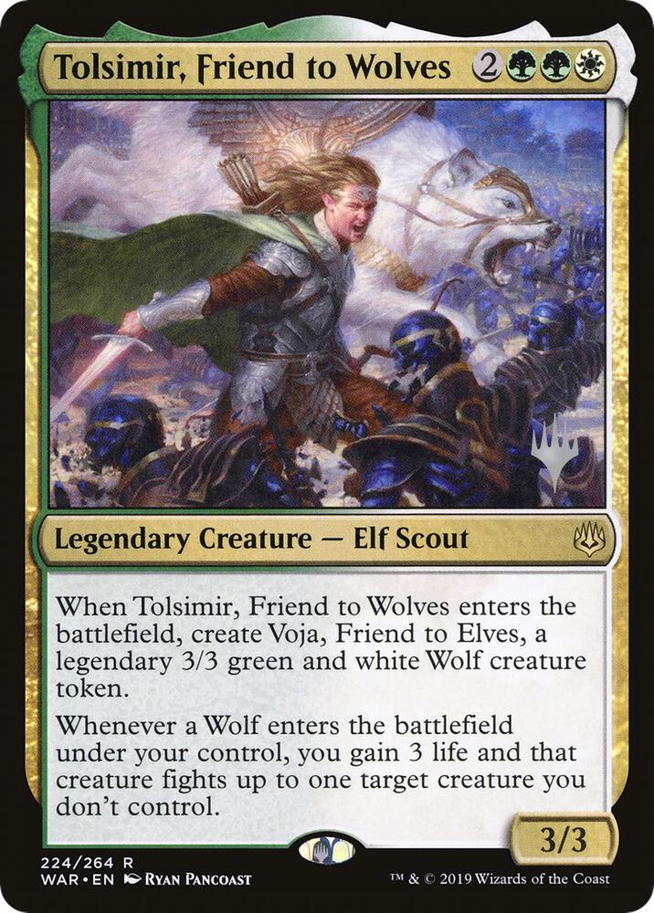 Tolsimir, Friend to Wolves 224 card from Promo Pack: Throne of Eldraine