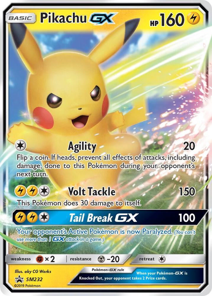 Pikachu GX SM232 card from SM Promos