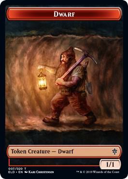 Dwarf // Food Double-Sided Token 7 // 16 card from Throne of Eldraine